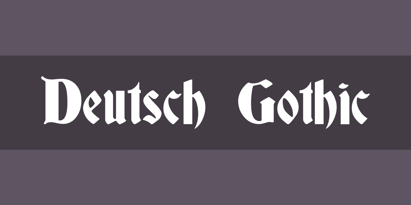 Deutsch Gothic Regular Font preview